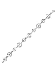 Sterling Silver CZ Journey Bracelet - 7 Inch