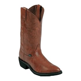 Buy Mens Justin 12 Cow Leather Medium-Round-Toe Pull-On Casual Work Boots by Justin Boots