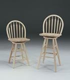 24 Inch and 30 Inch Arrowback Windsor Stool Swivel