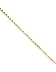 10k Yellow Gold 14in .5mm Box Chain. Metal Wt- 0.76g