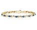 10k Yellow Gold Diamond and Sapphire Bracelet