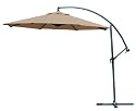 Coolaroo 10 Foot Round Cantilever Freestanding Patio Umbrella, Mocha