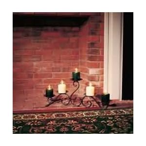 Candlesticks Black Wrought Iron, 26w x 10h