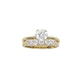 Cubic Zirconia Wedding Ring Set