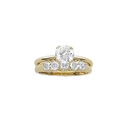 Cubic Zirconia Wedding Ring Set