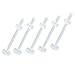 5 Pack Tongue Ring Retainers 14 Gauge Clear Bioplast Lip Retainers Lot 14G (1.6mm) - 5 Pieces