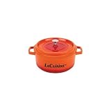 New Lacuisine 5qt Orange Cast Aluminum Casserole Dish Two Layer Interior Non-Stick Coating Discount