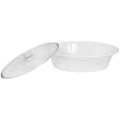 CorningWare French White 2 Piece 4-Quart Covered Oval Roaster