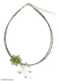 Peridot and citrine choker, 'Floral Chic' 1.4 W 15.2 L