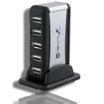 USB Highspeed 7 Port Hub w/ AC Adapter (Silver)