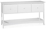Hawthorne File Console Three-drawer White