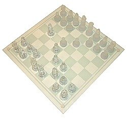 Large glass chess set