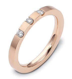 18 Karat Rose Gold Stackable Diamond Band Ring