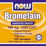 Bromelain by NOW Foods - Digestive Support (500mg - 120 Vegetarian Capsules)
