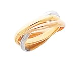 Ladies 14K Tri-Color Interlocking Gold Ring