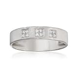 Men's .25 ct. t.w. Diamond Wedding Ring In 14kt White Gold. Size 10.5