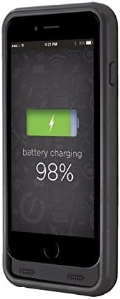 Lifeworks Rubberized 3,100mAh Battery Case For iPhone(R) 6, Black