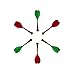 Yanseller 6 Pack Magnetic Darts for Magnetic Dart Board (3 Red+3 Green)