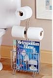 Chrome Magazine and Toilet Paper Stand