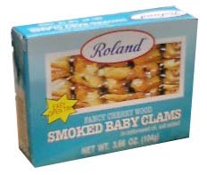 Smoked Baby Clams (Roland) 3.66oz (104g) by parthenonfoods.com