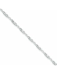 0.1 Carat 14K White Gold Diamond Bracelet