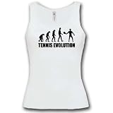 TENNIS EVOLUTION - Damen Tank Top Shirt Weiss / Schwarz Gr. M