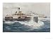 Australian Ferry Boats Carrying Holidaymakers to the Sea Beaches Art Giclee Poster Pr...