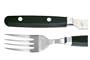 Oneida Pilot 45-Piece Service for 8 with Bonus Cutlery Set and Wooden Tray, Black
