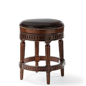 Manchester Swivel 24"H Counter Height Backless Bar Stool - Mahogany - Frontgate