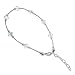 bda013 Made with Swarovski Elements� Clear Crystal .925 Sterling Silver Anklet 9" 9.5" 10" Ankle Bracelet With Lobster Clasps