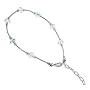 BDA013 Clear Swarovski Crystal Ankle Bracelet 9" 9.5" 10" Sterling Silver Anklet With Lobster Clasp