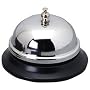 Nickel Plated Call Bell, 2-3/4" Bell, 3-3/8" Base, Chrome/Black (SPR01583) Category: Call Bells