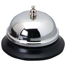 Childrens Toyshop  Office Products : SPR01583 - Nickel Plated Call Bell,2-3/4 Bell,3-3/8 Base,Chrome/Black