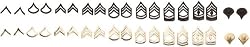 Military Authentic USA Made Rank Insignia Pins Set