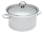 Chantal Enamel-On-Steel 4-Quart Soup Pot with Glass Lid, White