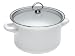 Chantal Enamel-On-Steel 4-Quart Soup Pot with Glass Lid, White
