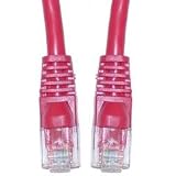 CAT5E, UTP, Crossover, with Molded Boot, 350MHz, Red, 50 ft