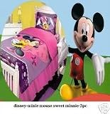 Disney Sweet Minnie Twin Bedding Comforter / Sheet Set