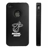 Apple iPhone 4 4S 4G Black Aluminum & Silicone Case Miami Heat