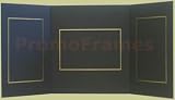 Review   / PROMENADE 3-OPENING FOLDER BLACK/GOLD Cardboard Picture Frames