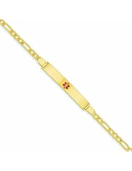 14K Gold Medical Jewelry Bracelet 7 Inches