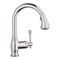 Big Sale Best Cheap Deals Grohe 33 870 ENE Bridgeford WaterCare Dual Spray Pull-Out Kitchen Faucet, Brushed Nickel