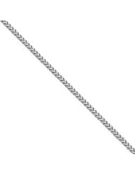2.5 mm Solid 14K White Gold High Polish Classic Franco Link Chain Necklace - 18" inches