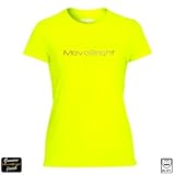 Womens Reflective Hi Viz Running T Shirt Top. Ladies Short Sleeve Reflective MovoBright Logo and Rear Detail. Ideal for Running, Cycling, Training, Exercise, Gym. High Vis Reflective Logo and Detail. 100% Wicking Polyester for Max Cool Breathable Comfort.