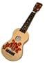 Red Flower Ukulele 20" Wood
