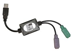 Adesso PS/2 to USB Adapter, connects 2 PS/2 connectors to 1 USB port/hub  (ADP-PU21 )