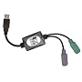 Adesso PS/2 to USB Adapter, connects 2 PS/2 connectors to 1 USB port/hub  (ADP-PU21 )