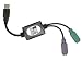 Video Games : Adesso PS/2 to USB Adapter, connects 2 PS/2 connectors to 1 USB port/hub  (ADP-PU21 )