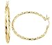 14k Yellow Gold Small Twist Hoop Huggie Earrings .5"