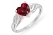 1 1/3 Carat Created Ruby and Diamond 14K White Gold Ring